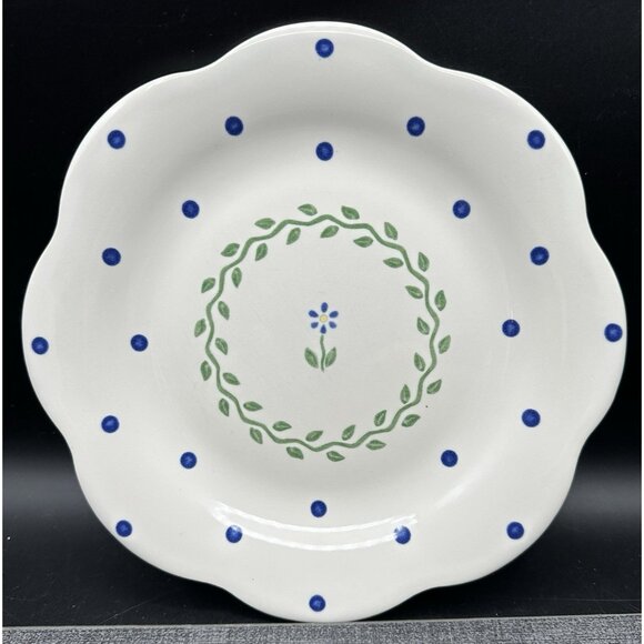 Pfaltzgraff CLOVERHILL FLORAL 8 3/4" Salad Plate Scalloped Edge USA Discontinued - Picture 1 of 8